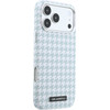 Karl Lagerfeld Pu Houndstooth Resin Plate Magsafe Case For Iphone 17 Pro Max Blue - (KLHMP17X6PFPDPB)