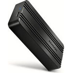 Axagon M.2-case, USB4, 40 Gbit/s, NVMe, Aluminium - Black - (EEM2-40G)