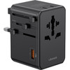 Usams Adapter 4-in-1 Univesal Travel Charger T72 65W US/AU/EU/Uk Black - (CC334TC01)
