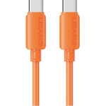 Usams Cable U98 30W 3A Silicone Fast Charging USB-C To Lightning Orange - (SJ788USB03)