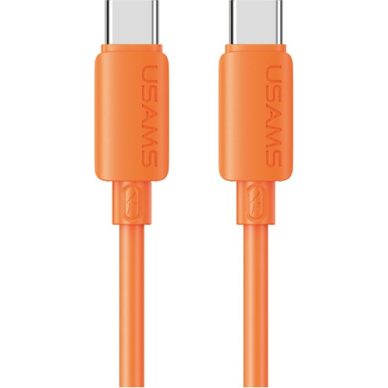 Usams Cable U98 30W 3A Silicone Fast Charging USB-C To Lightning Orange - (SJ788USB03)