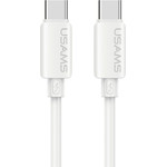 Usams Cable U98 30W 3A Silicone Fast Charging USB-C To Lightning White - (SJ788USB02)