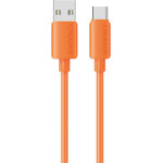 Usams Cable U98 3A Silicone Fast Charging USB-C Orange - (SJ786USB03)