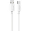 Usams Cable U98 3A Silicone Fast Charging USB-C White - (SJ786USB02)
