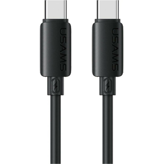 Usams Cable U98 60W 3A Silicone Fast Charging USB-C To USB-C Black - (SJ787USB01)