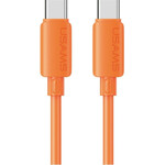 Usams Cable U98 60W 3A Silicone Fast Charging USB-C To USB-C Orange - (SJ787USB03)