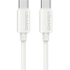 Usams Cable U98 60W 3A Silicone Fast Charging USB-C To USB-C White - (SJ787USB02)