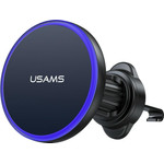 Usams Car Mount With Wireless Charging For Air Vent Black - (CD277ZJ01)