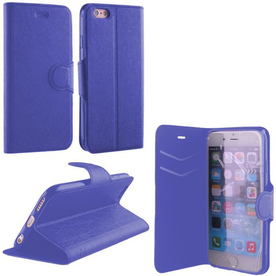 ���� IPHONE 6S PLUS/6 5.5 LINE LEATHER-TPU BOOK STAND BLUE VL