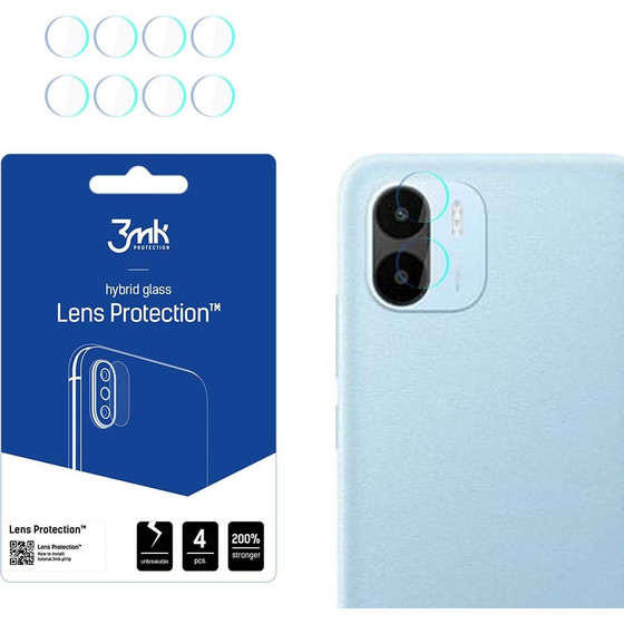 3MK Fg Camera Lens Flexible Glass Film Pr�tector 7H Xiaomi (4��) Redmi A1 / Redmi A1 Plus / Redmi A2 / Redmi A2 Plus / Poco C50