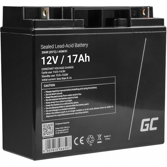 Green Cell 17Ah/12V - (AGM51)