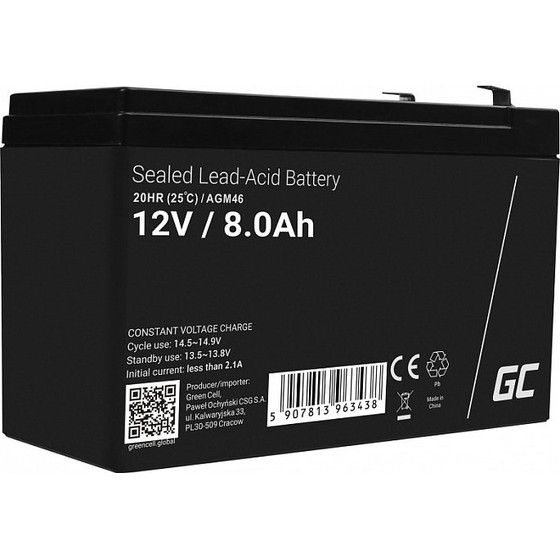 Green Cell 12V/8Ah - (AGM46)