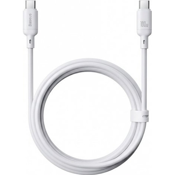 Baseus USB-C To USB-C Cable Silky, 100W, 5A, 2m, White