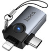 Hoco Adapter Otg 2in1 Lightning / Usb C To Usb A UA46E Victory gray