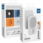 Blue Star Powerbank Compatible With Magsafe Slim DG-P8 15W 5000 Mah bialy