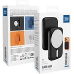 Blue Star Powerbank Compatible With Magsafe Slim DG-P8 15W 5000 Mah black