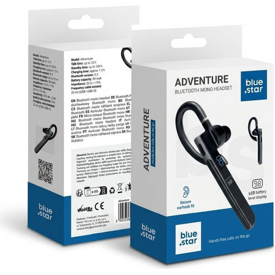 Blue Star Wireless Mono Headset Adventure black