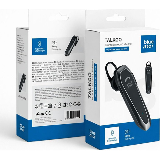Blue Star Wireless Mono Headset Talkgo black