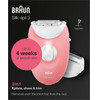 Braun Silk-Epil 3 Epilator, White And Pink - (SE3-277)
