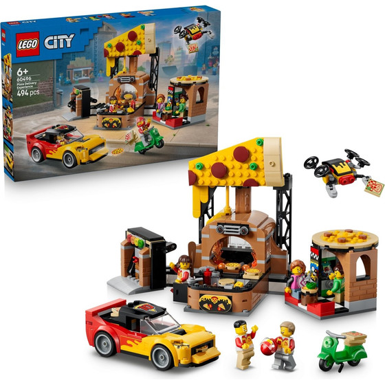 Lego City: Pizza Delivery Experience With Vehicles (60496)