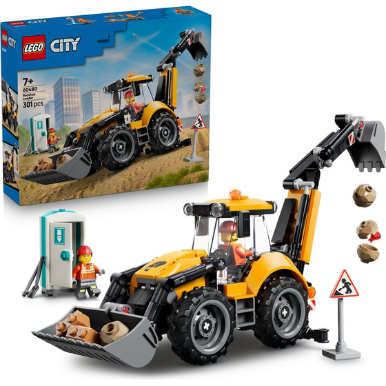 Lego City: Yellow Backhoe Loader (60480)
