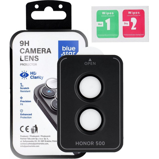 Blue Star Camera Lens Protector Easy Install For Honor 500 black