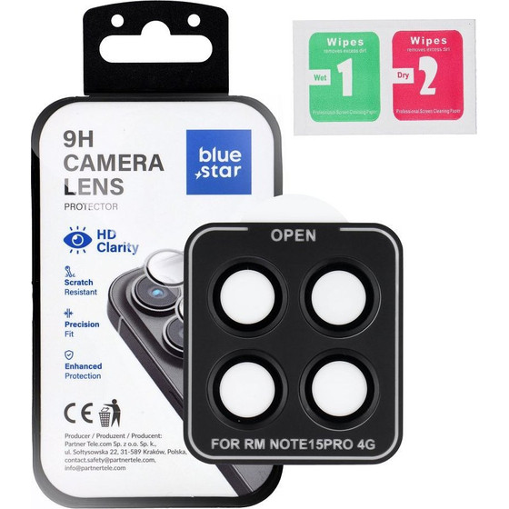 Blue Star Camera Lens Protector Easy Install For Xiaomi Redmi Note 15 Pro 15 Pro 4G black
