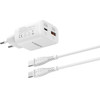 Veger Phone Charger Usb A + Type C Pd Super Charge Pps 45W + Data Cable Type C To C 100W TR101 white
