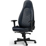 Noblechairs Icon Real Leather Gaming Chair - Midnight-Blue/Graphite - (NBL-ICN-RL-MBG)