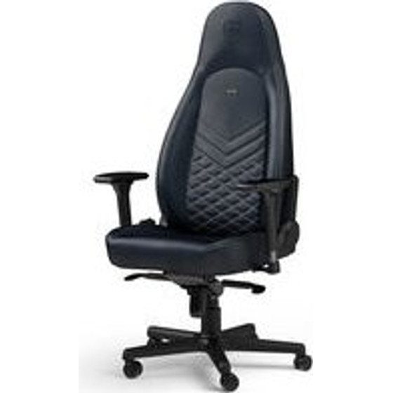 Noblechairs Icon Real Leather Gaming Chair - Midnight-Blue/Graphite - (NBL-ICN-RL-MBG)
