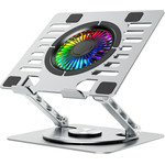 Wozinsky Coolbase Rgb 360� Cooling Stand For Laptop And Tablet - Silver 5907769387708 - (WDCX-X16-AS)