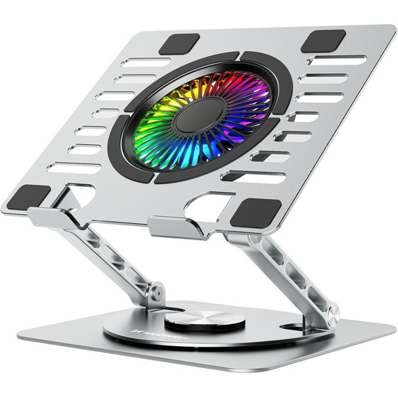 Wozinsky Coolbase Rgb 360� Cooling Stand For Laptop And Tablet - Silver 5907769387708 - (WDCX-X16-AS)
