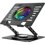 Wozinsky WDCX-X16-As Coolbase Rgb 360� Cooling Stand For Laptop And Tablet - Black 5907769387692 - (WDCX-X16-AB)