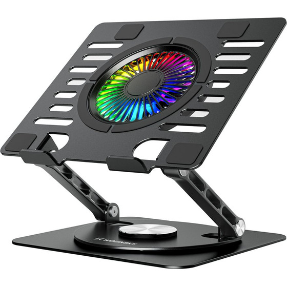 Wozinsky WDCX-X16-As Coolbase Rgb 360� Cooling Stand For Laptop And Tablet - Black 5907769387692 - (WDCX-X16-AB)