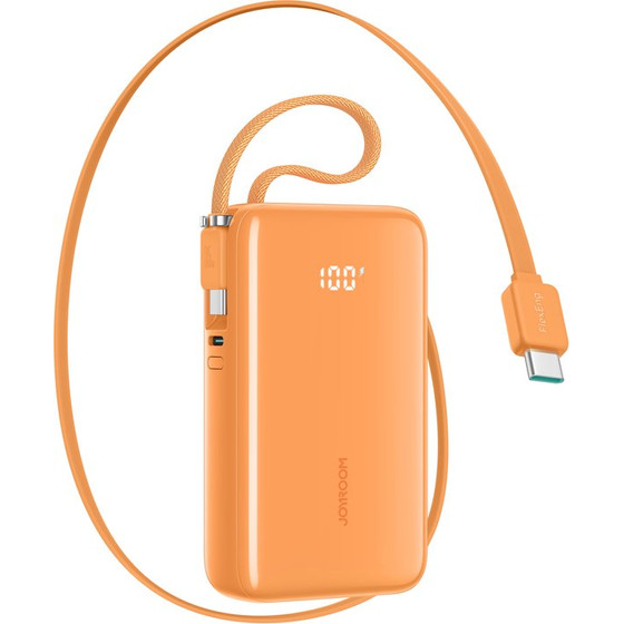 Joyroom JR-PR2L 35W 10000mAh Powerbank With Built-In USB-C Cables - Orange - (JR-PR2 Orange)