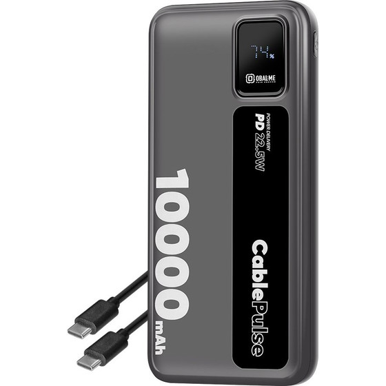 OBAL:Me Cablepulse Powerbank 10000mAh 22,5W Black - (OMPWBC10K)