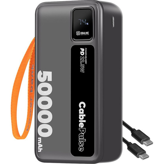 OBAL:Me Cablepulse Powerbank 50000mAh 22,5W Black - (OMPWBC50K)