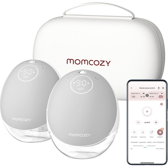 MOMCOZY M9 Double Breast Pump Gray, 150ml - (BP288-GR71BA-A)