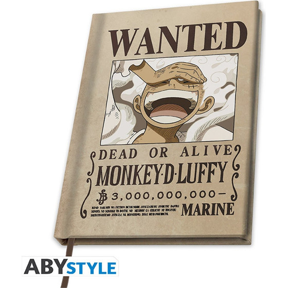 Abysse: One Piece - Wanted Luffy Wano A5 Notebook (ABYNOT155)