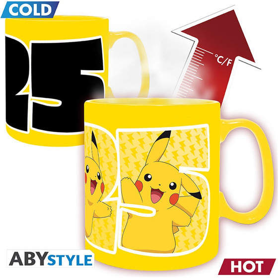 Abysse: Pokemon - Pikachu 25 Heat Change Mug (460ml) (ABYMUGA155)