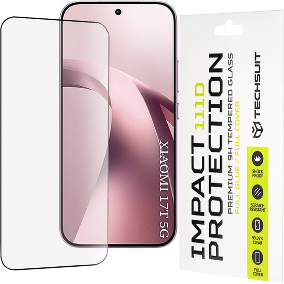 Techsuit - 111D Full Cover / Full Glue Glass - Xiaomi 17T - Black