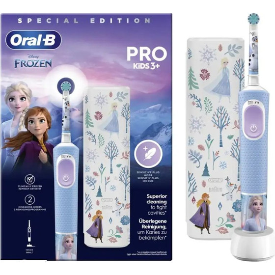 Oral-B Vitality Pro ������� ��������� ������������� �� ���������� Frozen ��� 3+ ������ & ���� �������� - (D103.413.2KX/Froz EN)