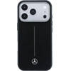 MERCEDES Case Leather Semi Wrap Iconic Line Magsafe For Iphone 17 Pro Black - (MEHMP17L25PFWSTK)