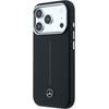 MERCEDES Case Leather Semi Wrap Iconic Line Magsafe For Iphone 17 Pro Max Black - (MEHMP17X25PFWSTK)