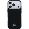 MERCEDES Case Leather Semi Wrap Iconic Line Magsafe For Iphone 17 Pro Max Black - (MEHMP17X25PFWSTK)