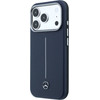 MERCEDES Case Leather Semi Wrap Iconic Line Magsafe For Iphone 17 Pro Max Navy - (MEHMP17X25PFWSTV)