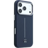 MERCEDES Case Leather Semi Wrap Iconic Line Magsafe For Iphone 17 Pro Max Navy - (MEHMP17X25PFWSTV)