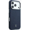 MERCEDES Case Leather Semi Wrap Wood Effect Magsafe For Iphone 17 Pro Navy - (MEHMP17L25PFWWPV)