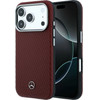 MERCEDES Case Leather Semi Wrap Wood Effect Magsafe For Iphone 17 Pro Red - (MEHMP17L25PFWWPR)