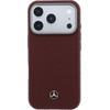 MERCEDES Case Leather Semi Wrap Wood Effect Magsafe For Iphone 17 Pro Red - (MEHMP17L25PFWWPR)